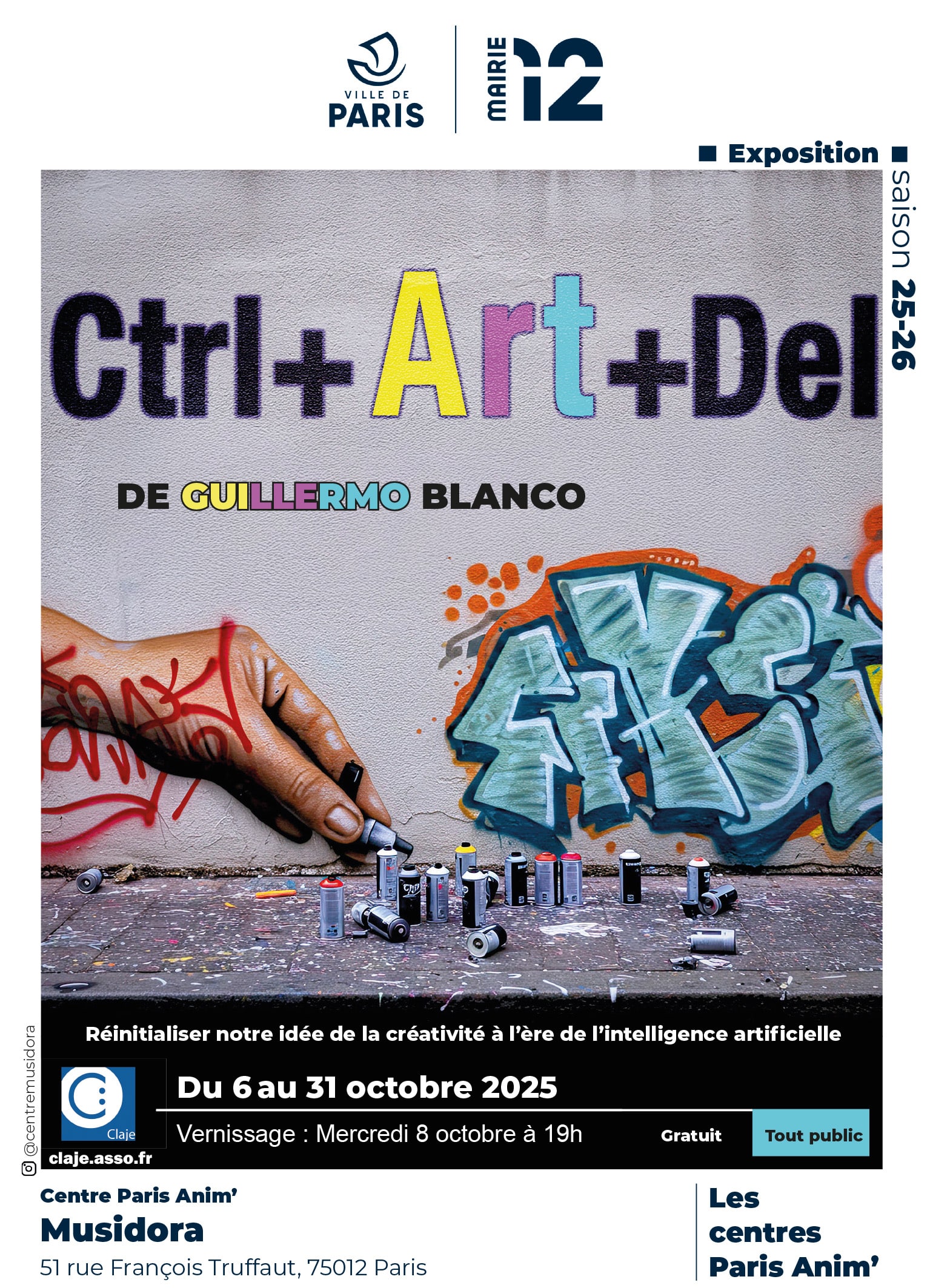 [Expo] Ctrl + Art + Del de Guillermo Blanco – Claje