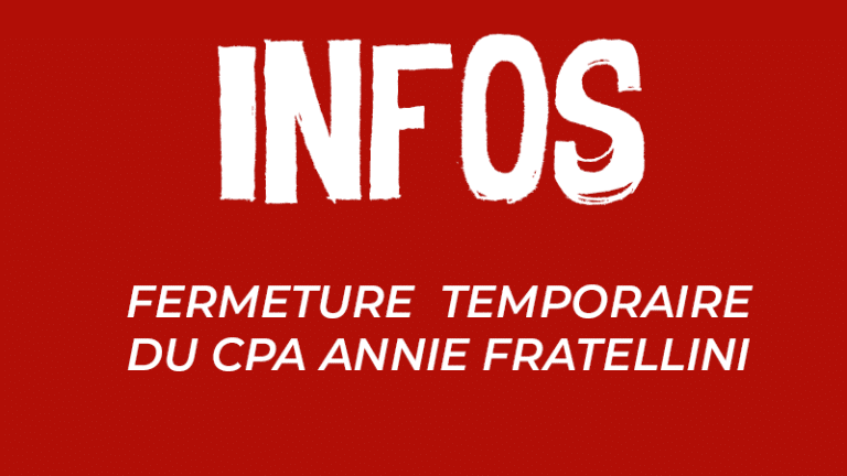[Info] Fermeture du CPA Annie Fratellini