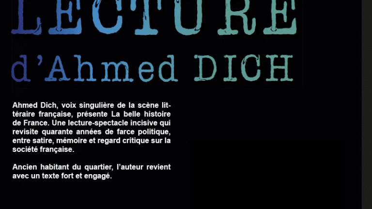 [Soirée] Lecture d&rsquo;Ahmed Dich